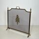 Brass fire screen and grille in the Louis XVI style in the taste of Maison Jansen.