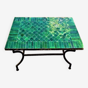 Green zellige table