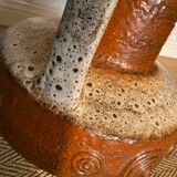 XL floor lamp by Hustadt Leuchten, studio ceramic, 1970s, mid-century, vintage, brutalist, fat lava