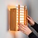 Paire de lampes murales en pin produites par Alda Sweden