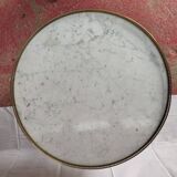 Table bouillote style louis XVI cherry top marble 2 drawers