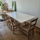 Vintage design table (Style Ouelette X Etch&Bolts) + Chairs