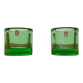 Bougeoirs Lime Kivi Votiv Marimekko par Heikki Orvola pour Iittala, lot de 2