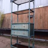 Rattan and bamboo shelf