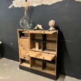 Oak clamshell cabinet