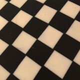 Black and white checkered resine furniture