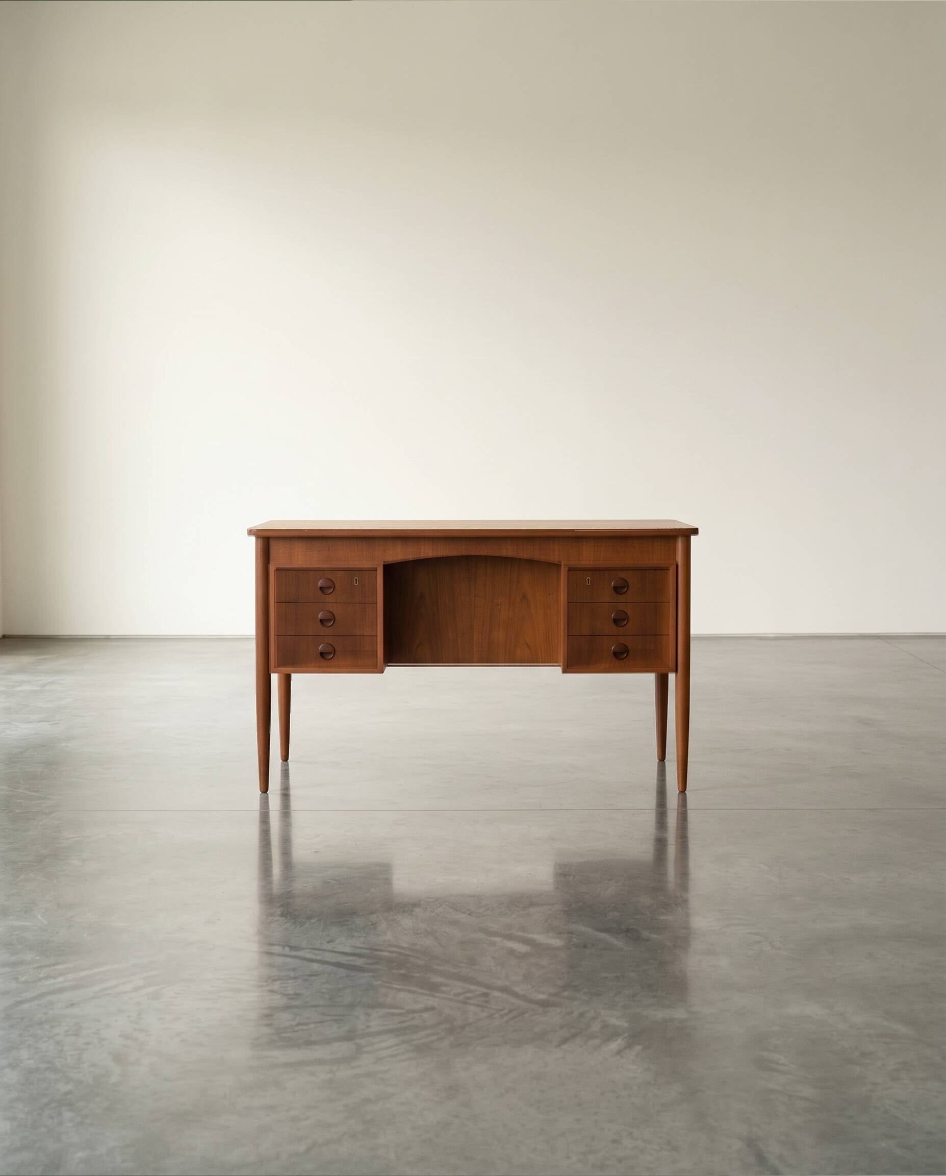 Scandinavian Mid-Century desk in teak, Denmark, 1960s.
