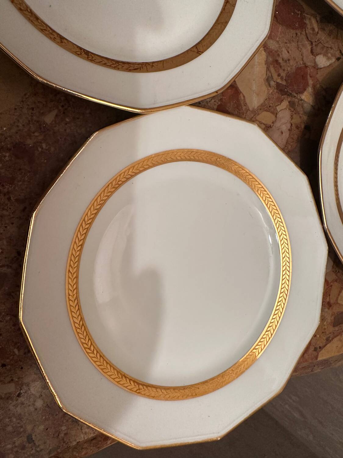 F. Legrand Limoges - Service à Dessert 2 Plat Gâteaux/Tartes + 11 assi