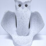 80s design ceramic owl lamp