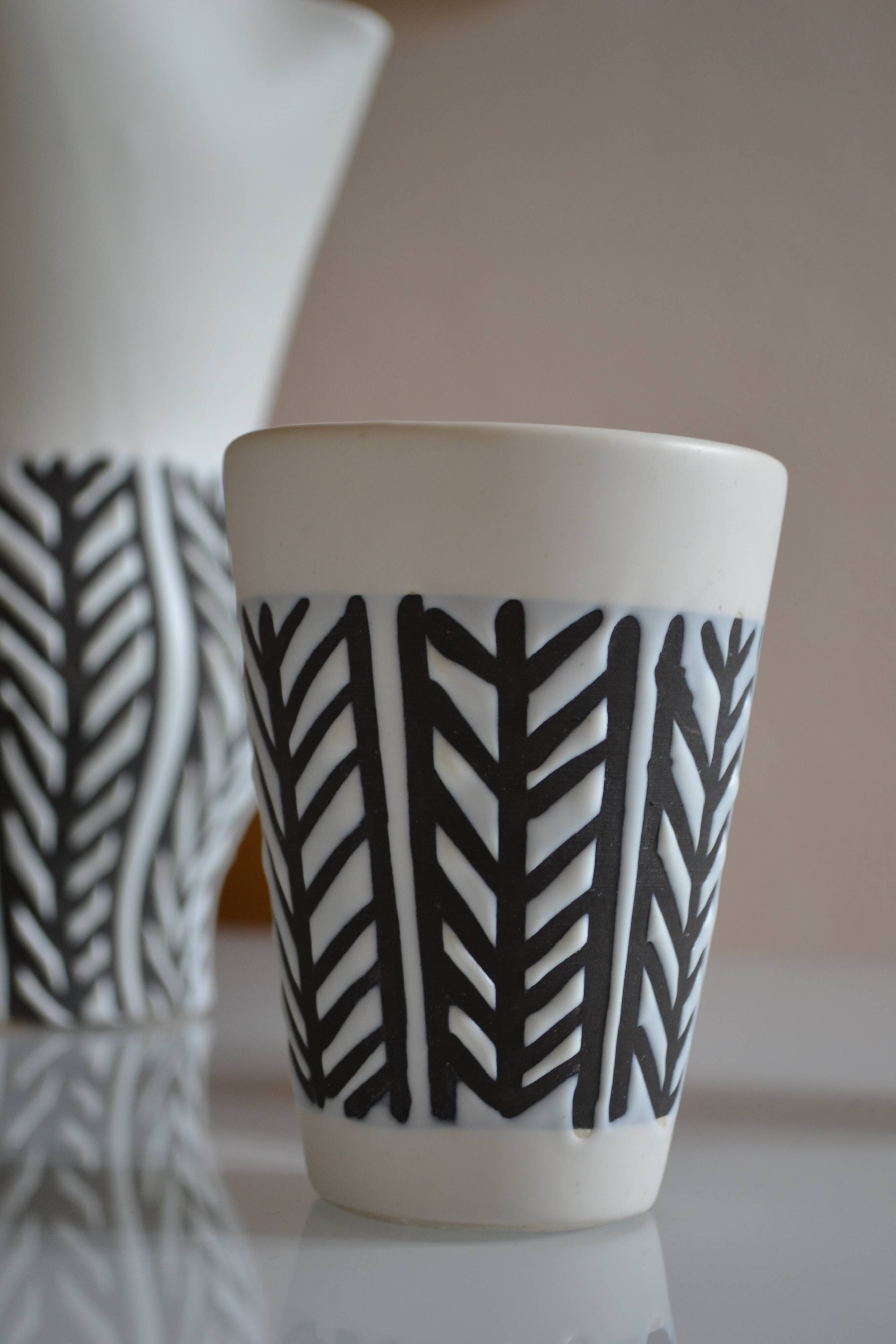 Roger Capron (1922 2006) orangeade service in enamelled tin earthenware