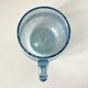 Large Biot tankard forming a vase with a handle in ice blue bubbled glass