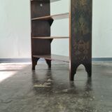 Antique Art Deco free standing wooden shelf