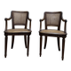 Paire de fauteuils cannés de style Louis XVI
