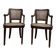 Paire de fauteuils cannés de style Louis XVI