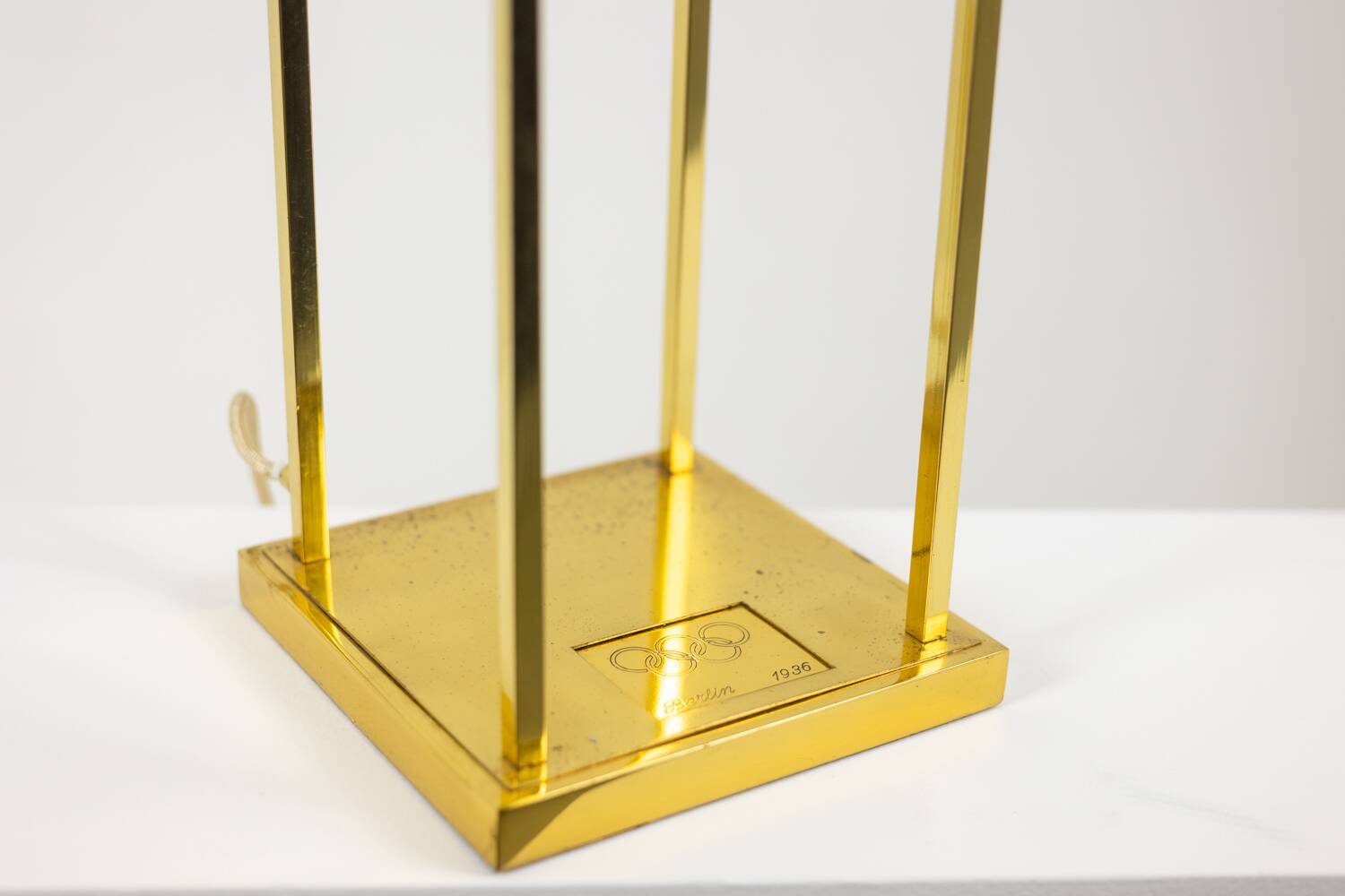 Lamp in gilded brass and copper, Olympic Games of 1936