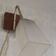 Vintage wall lights in wood, brass and glass - mid. 20th century