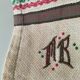 Nappe et 12 serviettes de style basque monogrammées MB