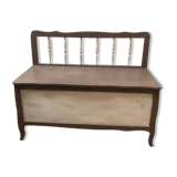 Painted wooden box bench