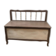 Painted wooden box bench