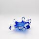 Cup Josef Hospodka Chribska Cristal Bleu Cobalt White Trim 24cm