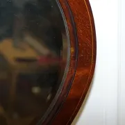 Antique Edwardian Bevelled Oval Wall Mirror, 1910s