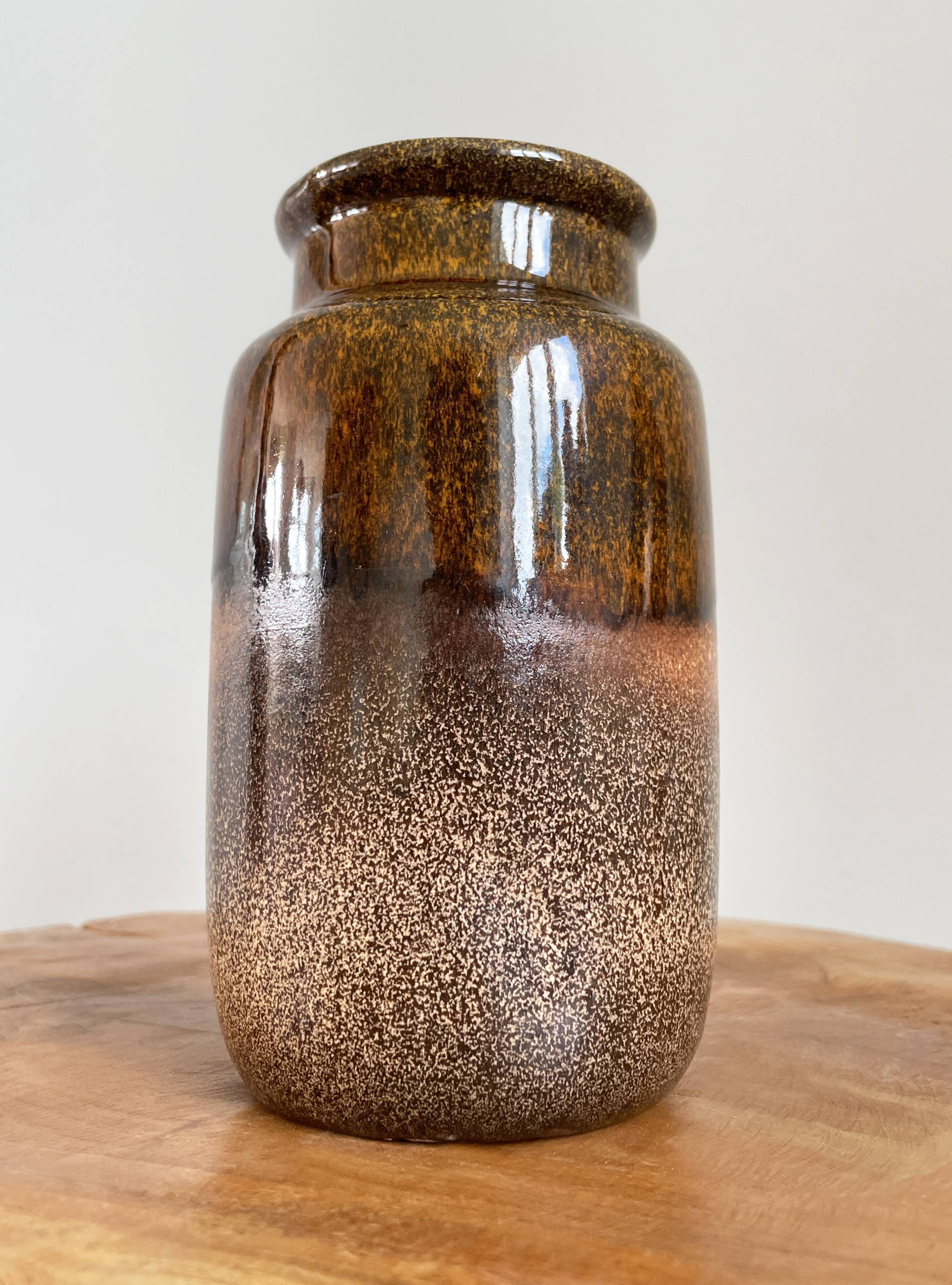 Vase brun, Scheurich 231-15 , poterie d’art ouest-allemande (WGP)