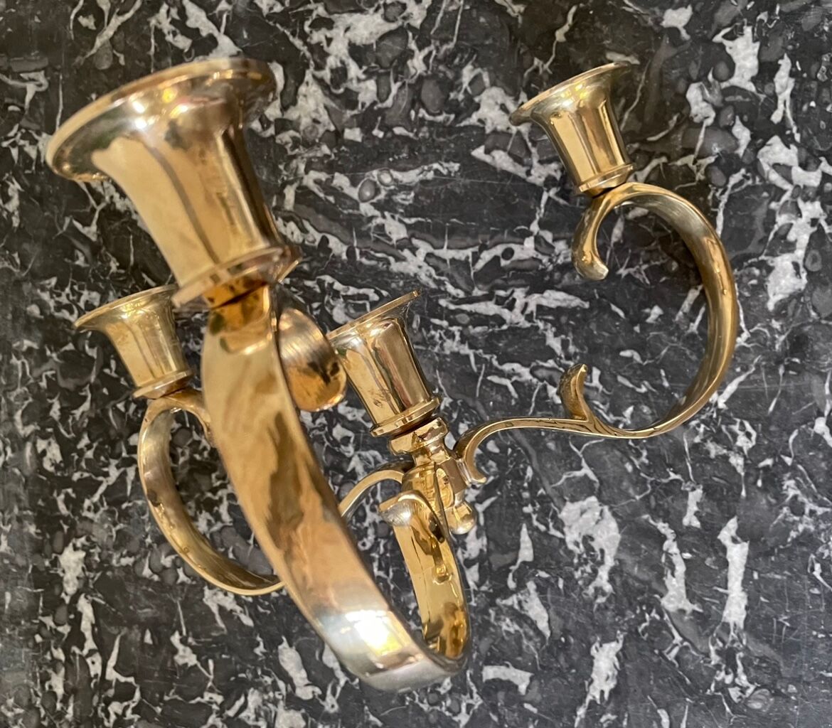 Gilded brass chandelier