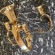 Gilded brass chandelier