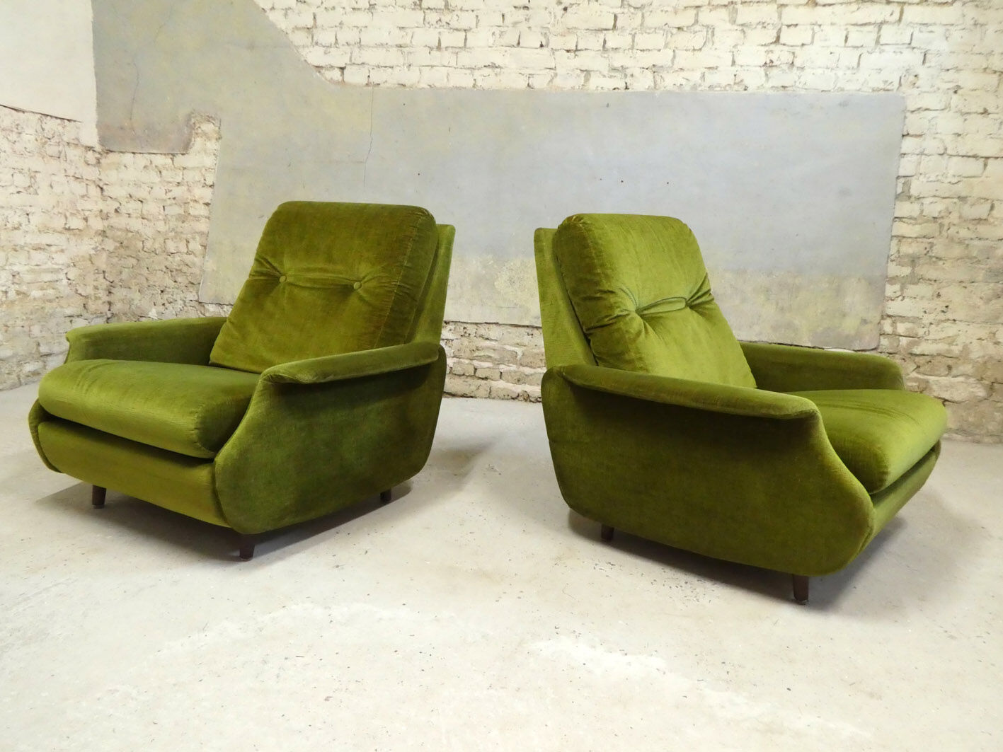 Pair of vintage space age armchairs