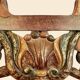 Miroir vintage en bois peint polychrome, 70´s