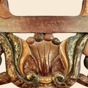 Vintage mirror in polychrome painted wood, 70´s