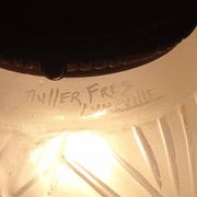 Chandelier with peacocks signed Muller and brothers in Lunéville