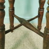 Turned wooden stool