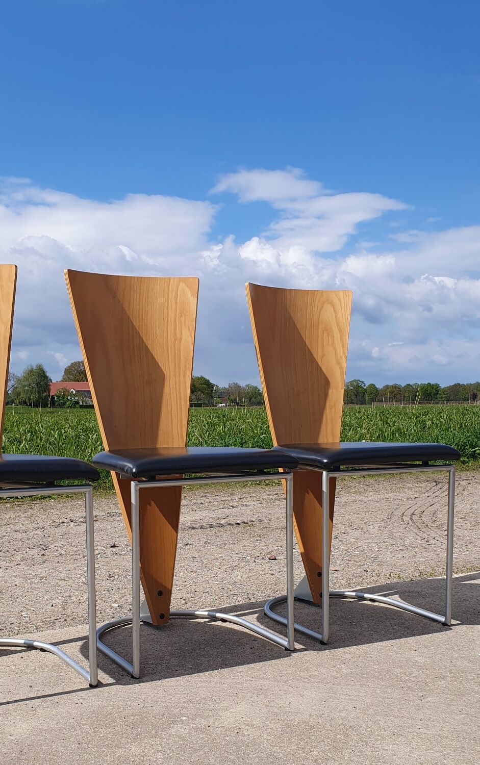 Set 4 Vintage postmodern Dutch design Memhis style Harvink Zino chair