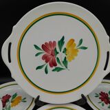 Digoin Sarreguemines cake dish and dessert plates
