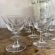 Coupes à champagne anciennes en verre gravé