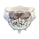 Old small pot cache or gardener in faience FIVES LILLE
