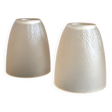 Set of 2 amber effect tulips with leaves (L-0210-4)