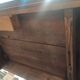 19th-century solid walnut farmhouse table, benches, extensions, Ardèche.