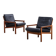 Vintage Danish Lounge Chairs in Teak by Illum Wikkelsø, 1950s, Set of 2