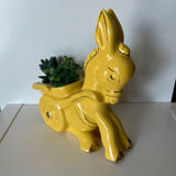 Yellow donkey enameled ceramic pocket emptier