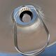 Vintage Dijkstra pendant lamp white & chrome - mid century modern light fixture