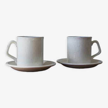 Paire de tasses, John Tams, Angleterre, années 1980