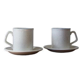 Paire de tasses, John Tams, Angleterre, années 1980