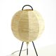 Beautiful mid-century modern tripod raffia table lamp