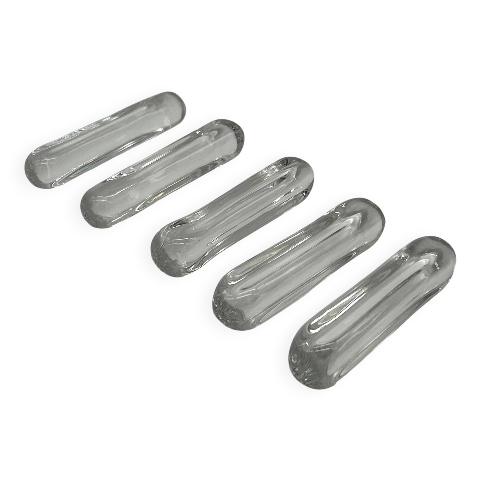 5 porte-couteaux en cristal de daum