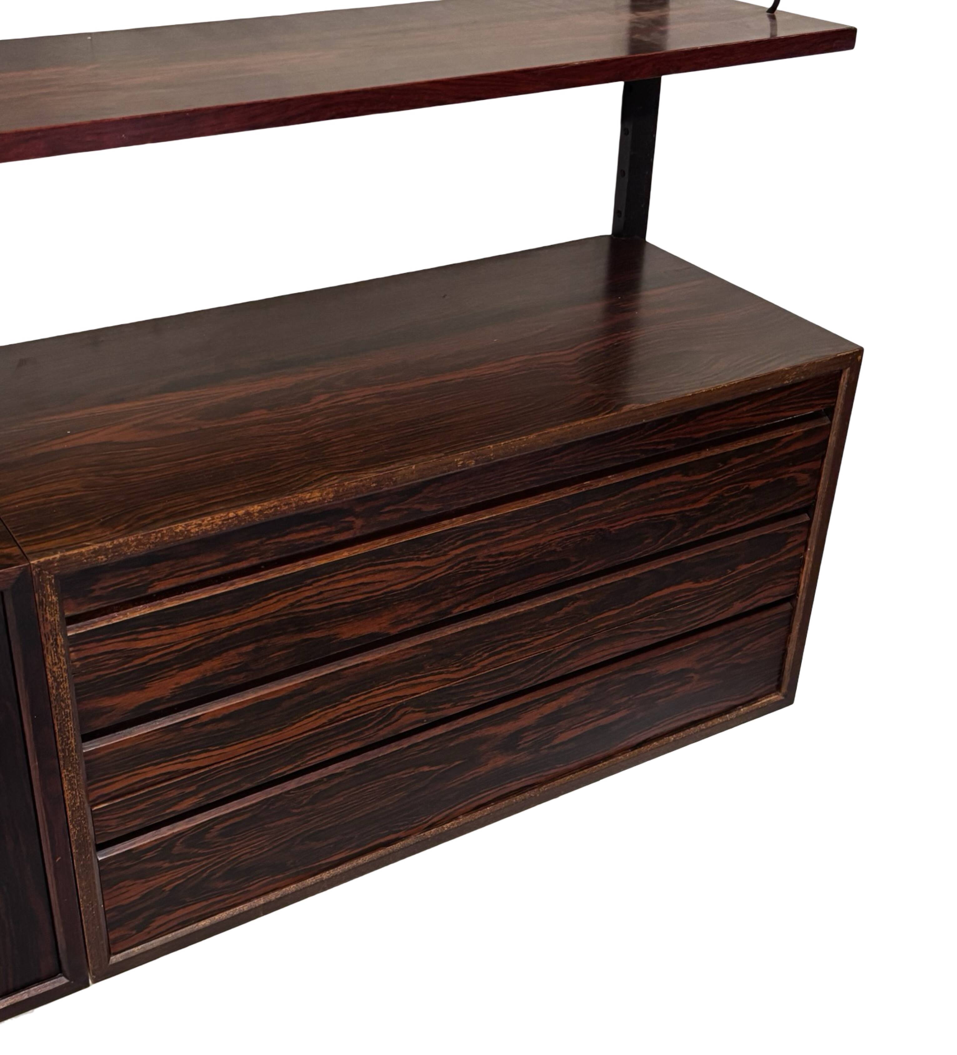Vintage Poul Cadovius Royal System Wall System Rosewood