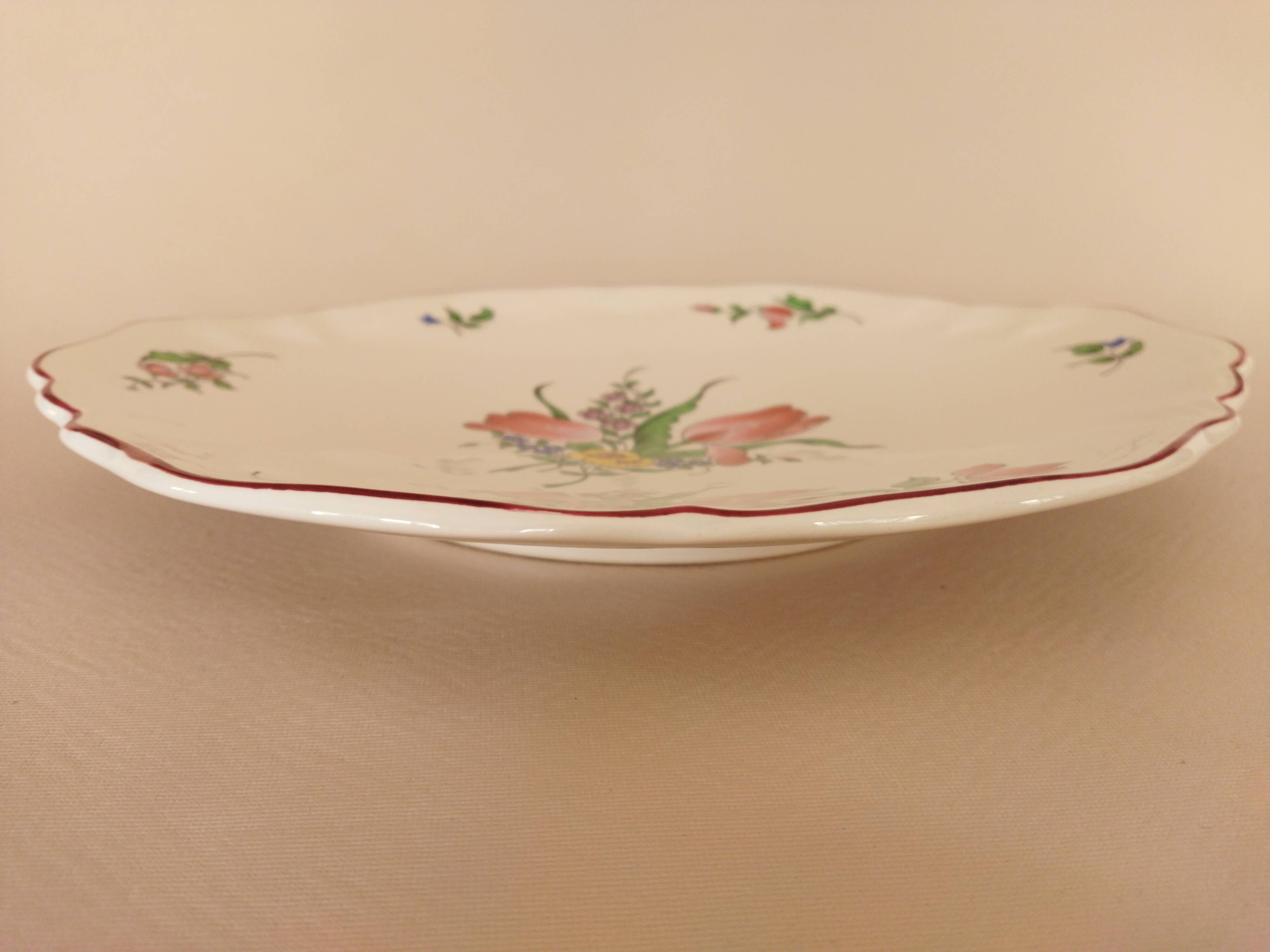 Plat à gâteau "Réverbère fin" KG Lunéville