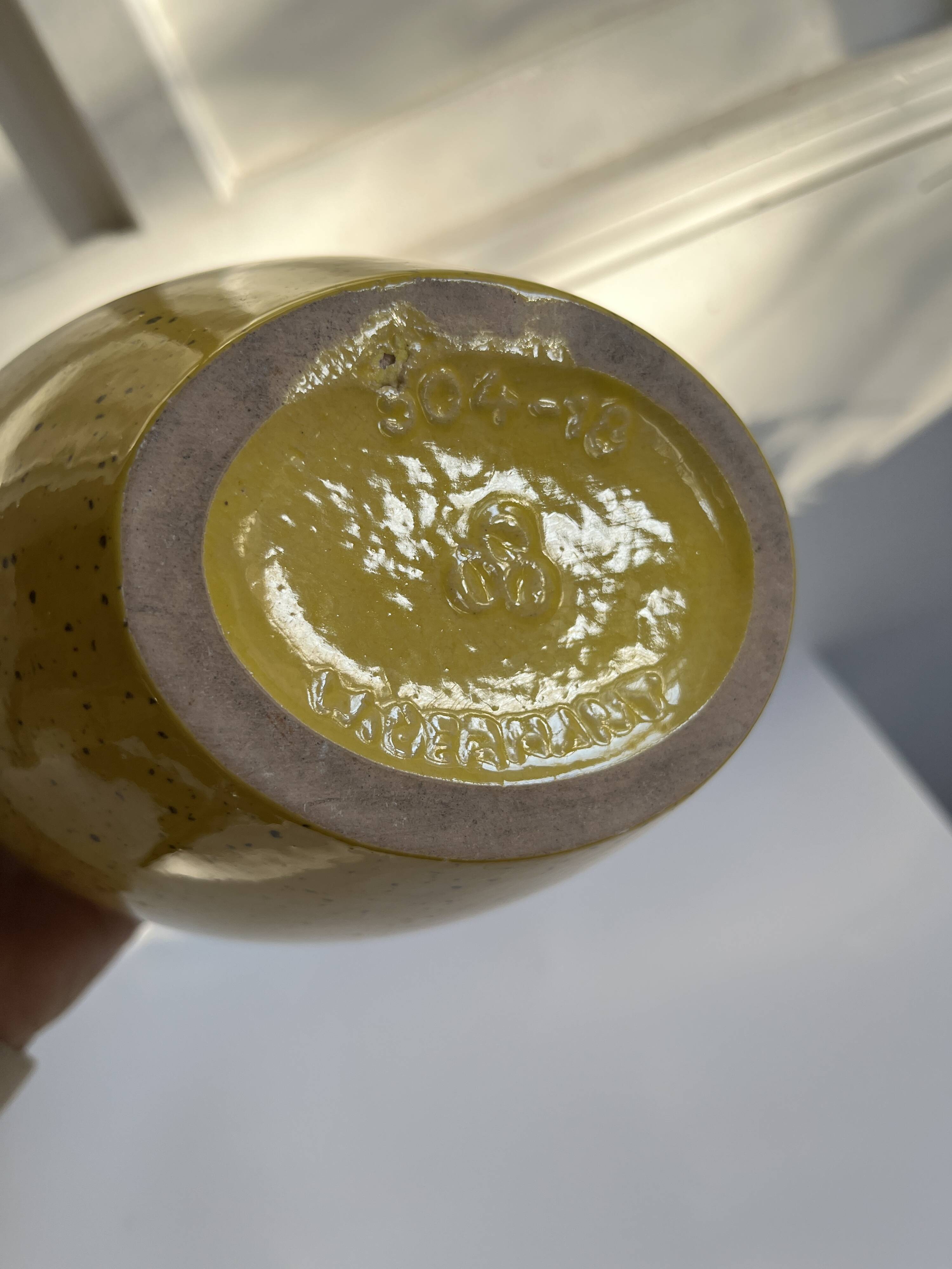 West Germany Yellow Vase