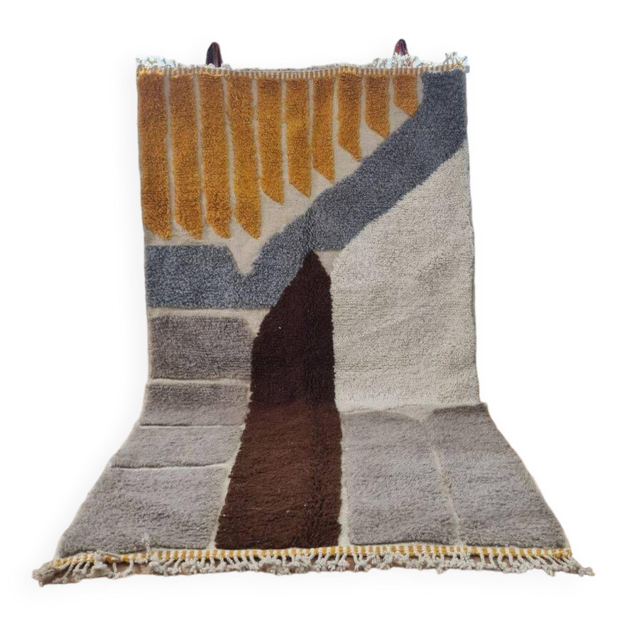 Handmade wool Berber rug 250x150 cm